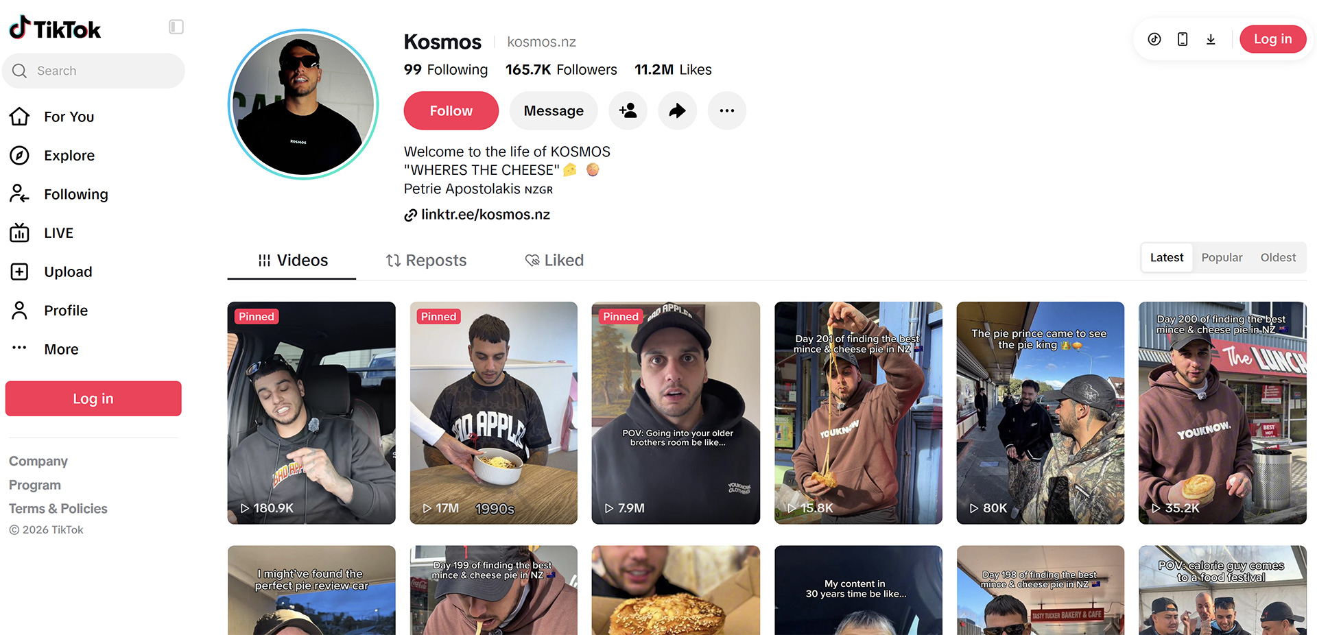 Kosmos and his TikTok